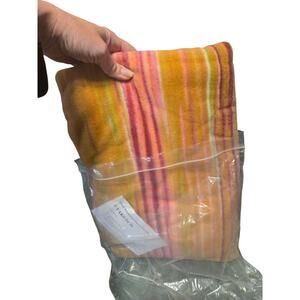 Glacier Red Brown Striped Fleece Fabric 100% Polyester 58" Wide